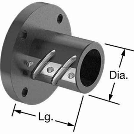 BSC PREFERRED Flange Ball Nut with 1-1/2-4 RH Thread Size for Ball Screw 3405N089